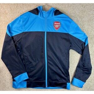 ARSENAL Official Mens M Hooded Full Zip Performance Soccer Lightweight Jacket